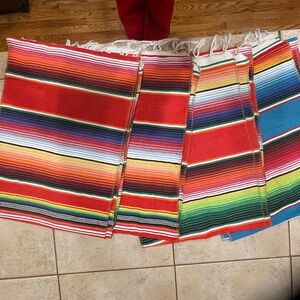 Serape Mexican Table Runners & Placemats Lot |‎ Fiesta Colorful Décor